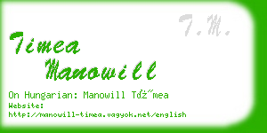 timea manowill business card